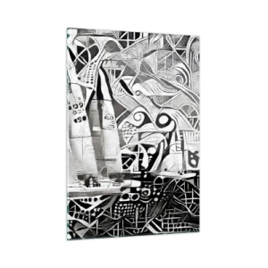 Quadro em vidro - Entre as ondas - 50x70 cm
