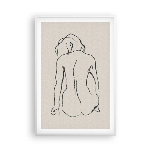 Pôster em moldura branca - Nu de rapariga - 61x91 cm