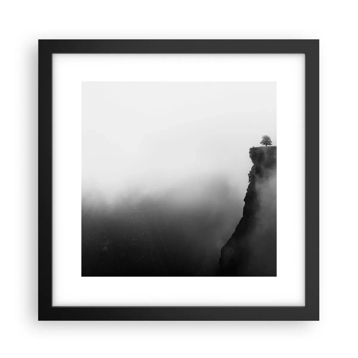 Pôster com moldura preta - No limite do mundo - 30x30 cm