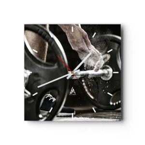 Relógio de parede - Relógio em vidro - Desafio aceite! - 30x30 cm