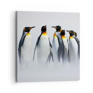 Quadro em tela - Reunião em traje de gala - 70x70 cm