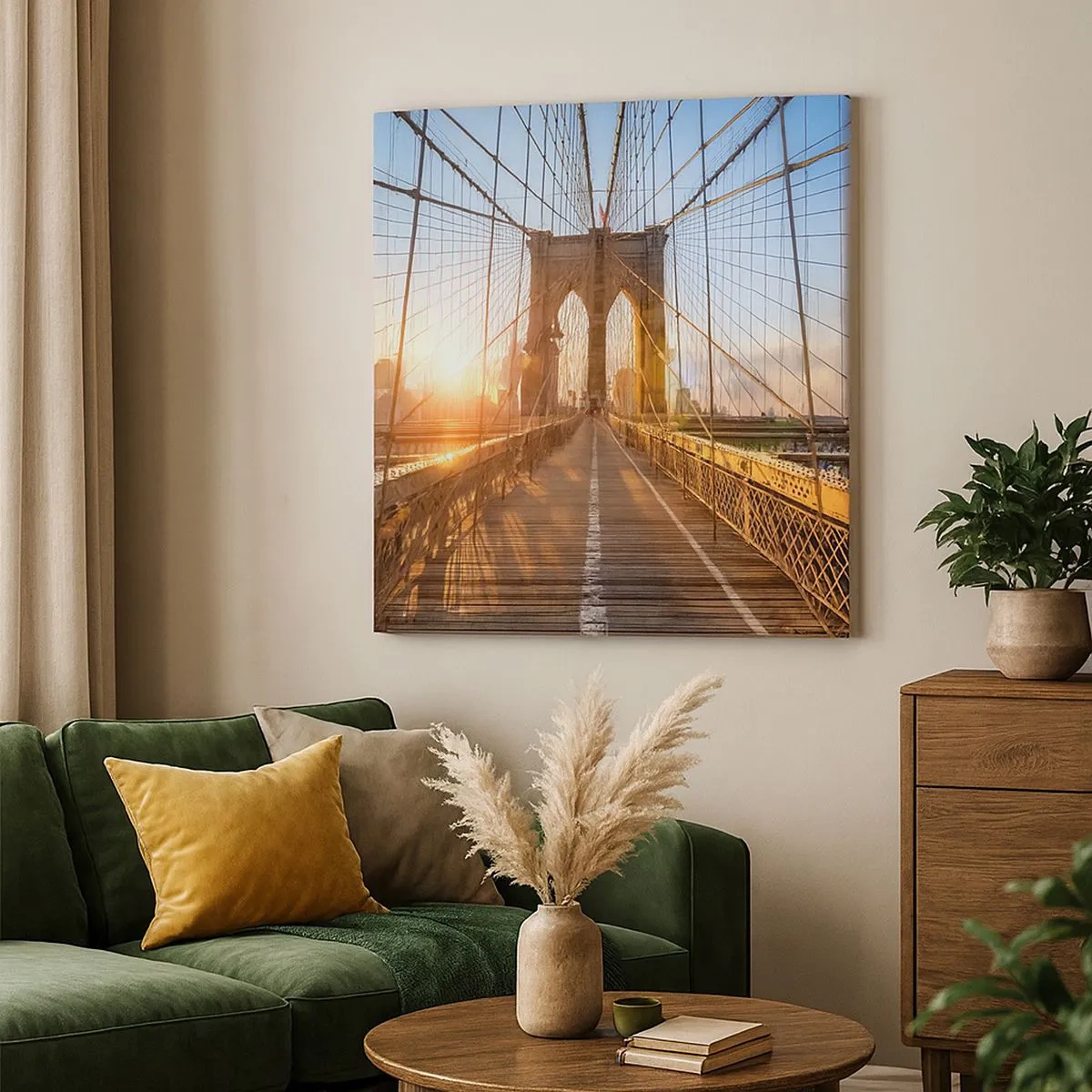 Quadro em tela - Na Ponte Dourada - 30x30 cm