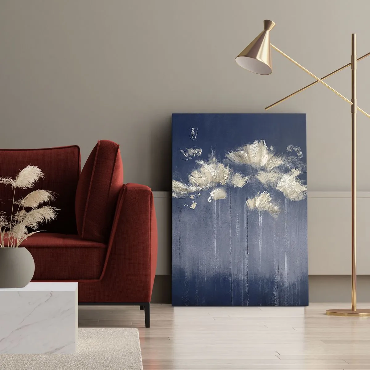 Quadro em tela - Como pétalas ao vento - 45x80 cm