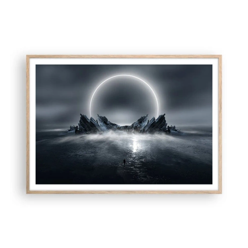 Pôster com moldura de carvalho claro - O fim da história - 100x70 cm