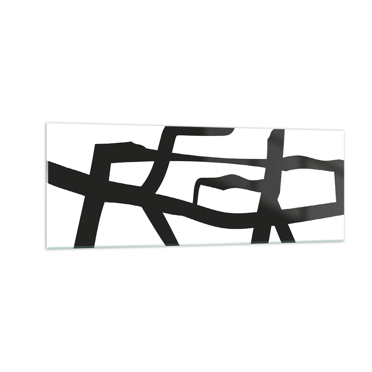 Quadro em vidro - Projeto preto e branco - 140x50 cm