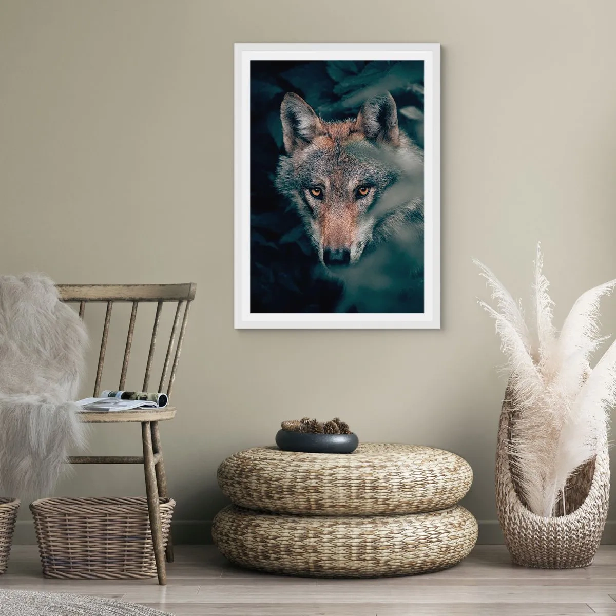 Pôster em moldura branca - Caçador - 50x70 cm