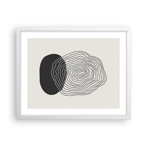 Pôster em moldura branca - Duração e vibração - 50x40 cm