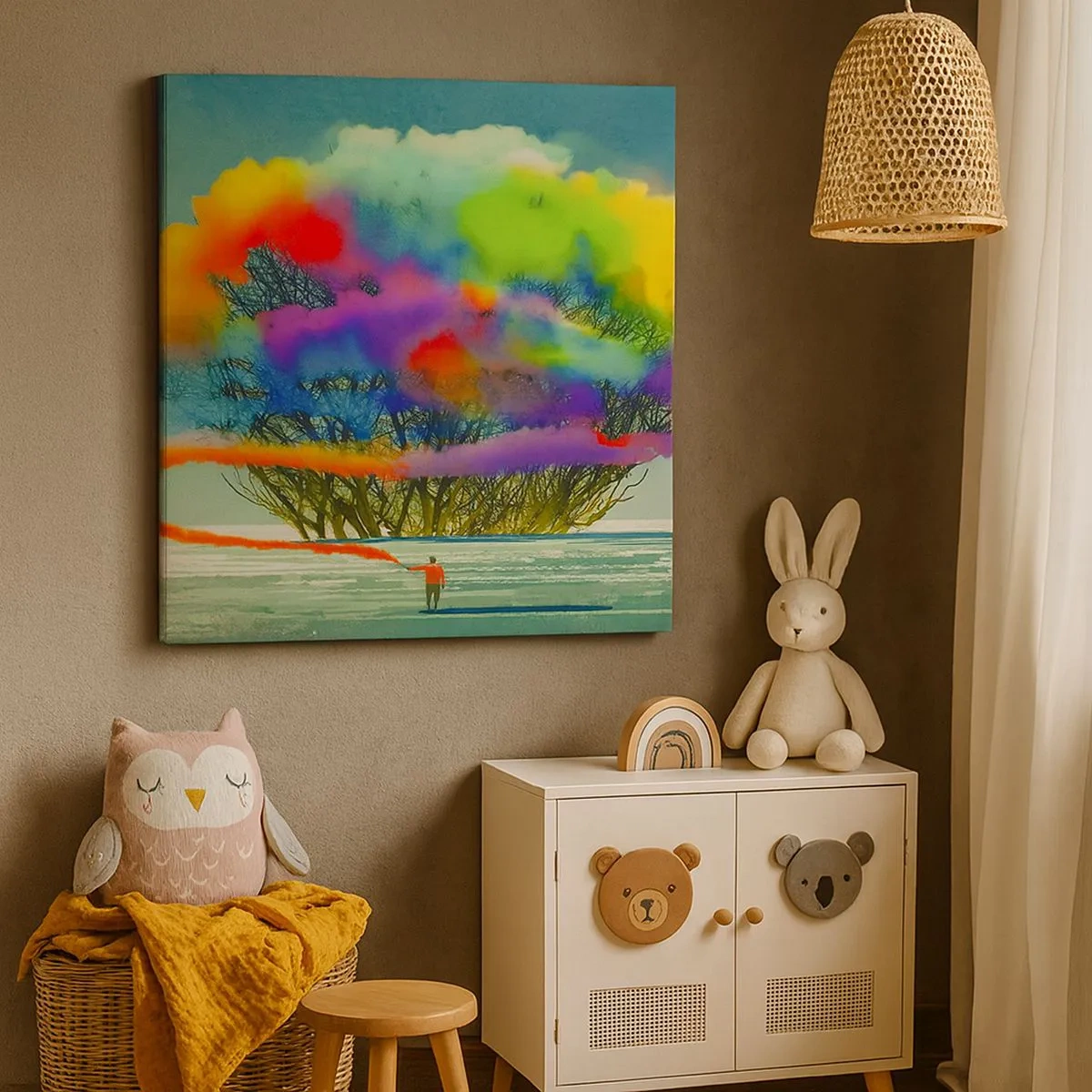 Quadro em tela - Dar vida a este mundo - 30x30 cm