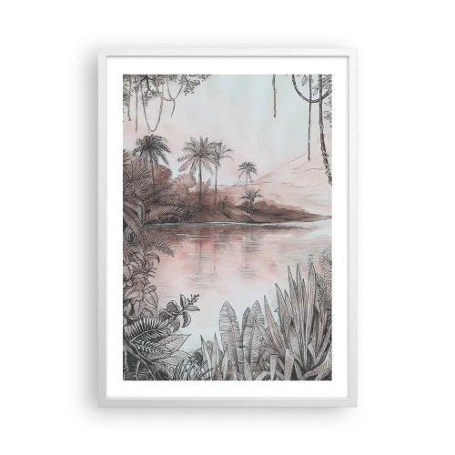 Pôster em moldura branca - Diário de um explorador do século 19 - 50x70 cm