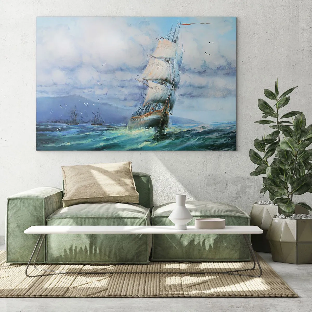 Quadro em vidro - Bons ventos - 70x50 cm