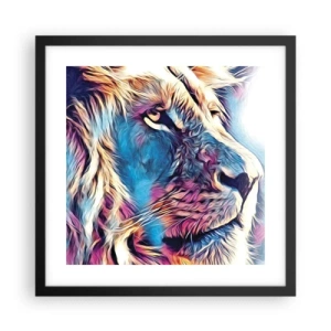 Pôster com moldura preta - A sabedoria da natureza - 40x40 cm