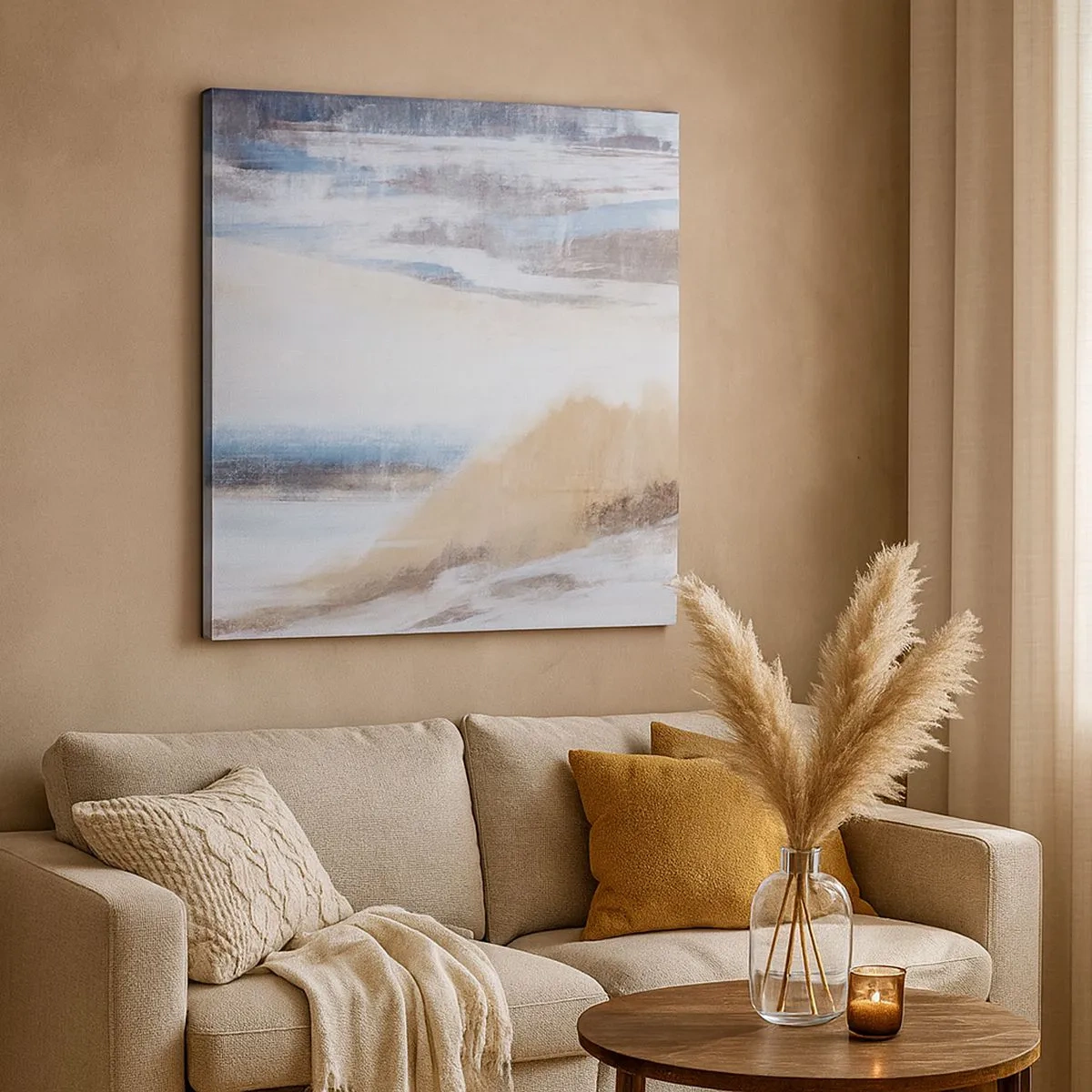 Quadro em tela - Composição de inverno - 30x30 cm