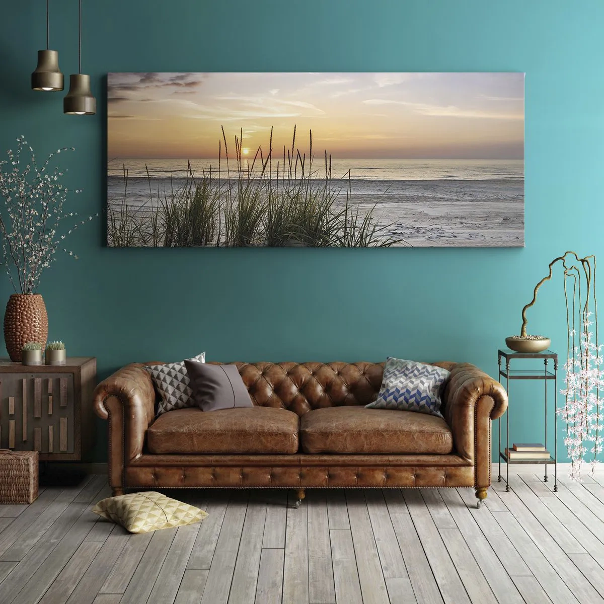 Quadro em tela - Olhe, pense, sinta - 100x40 cm