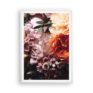 Pôster em moldura branca - Envolto em beleza - 70x100 cm
