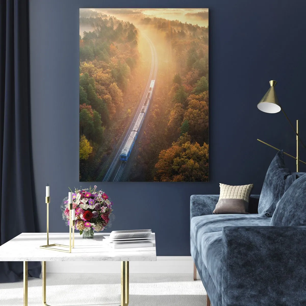 Quadro em vidro - Uma viagem de outono - 50x70 cm
