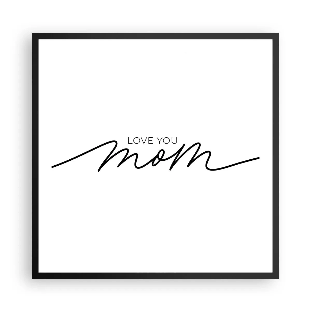 Pôster com moldura preta - Uma grande emoção - 60x60 cm