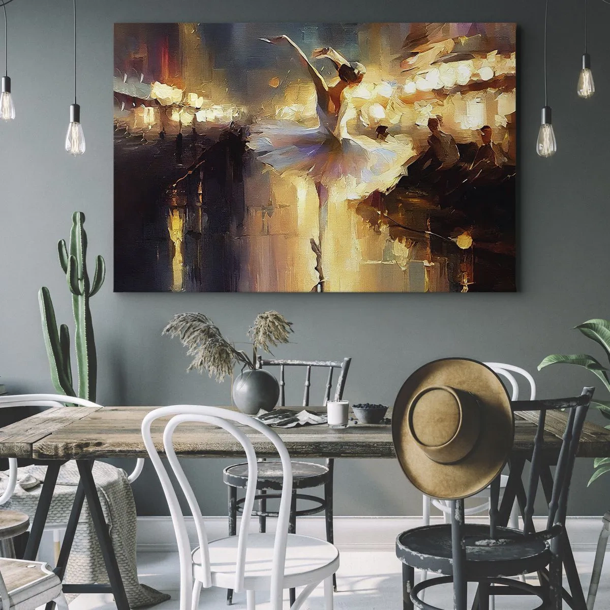 Quadro em tela - Milagre na rua - 120x80 cm