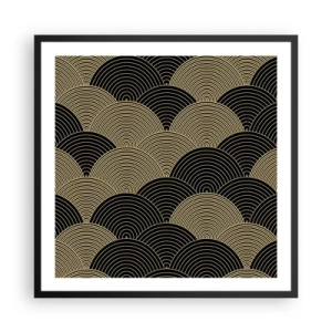 Pôster com moldura preta - Unidade na multiplicidade - 60x60 cm