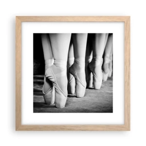 Pôster com moldura de carvalho claro - Juntos, com leveza - 30x30 cm