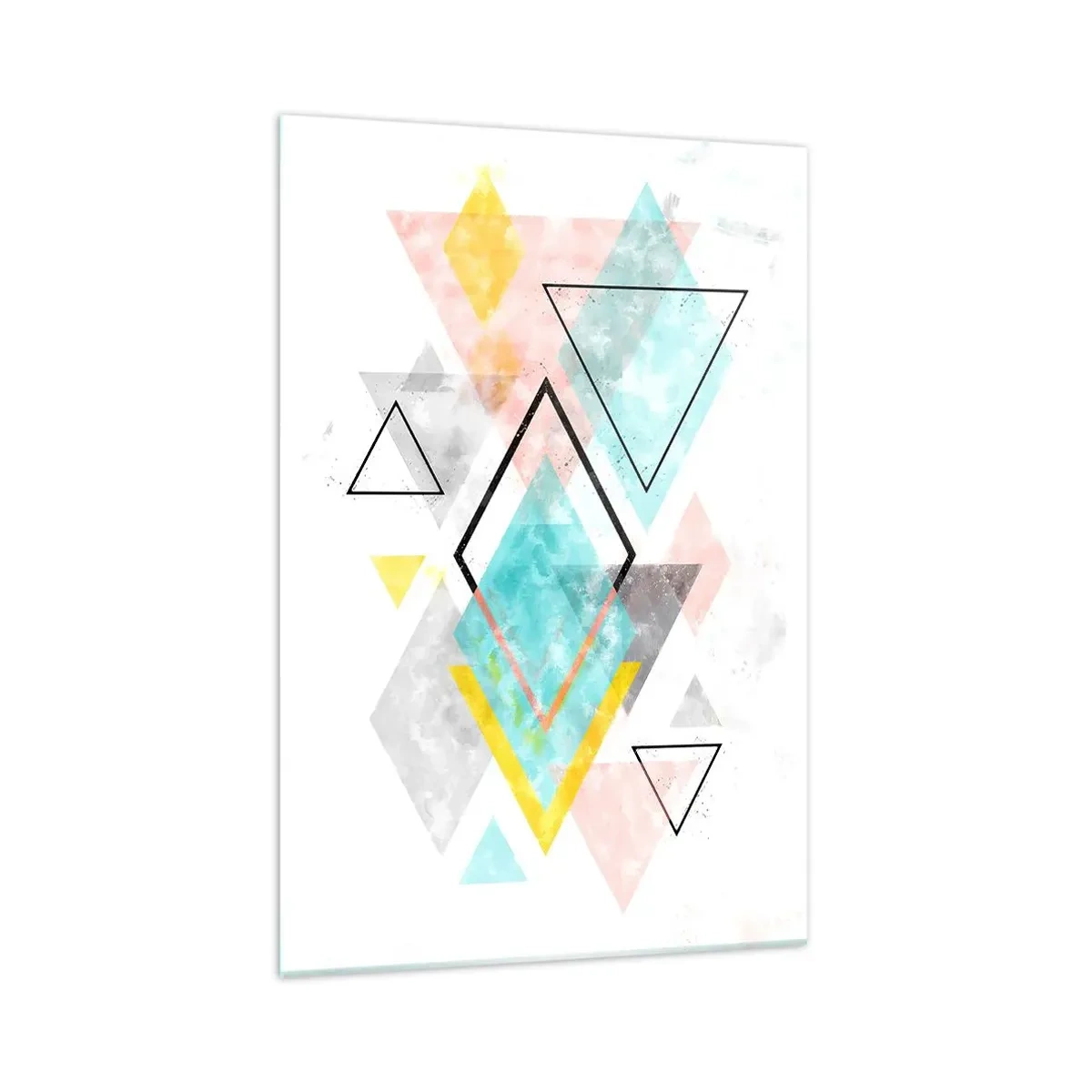 Quadro em vidro - Jogo geométrico - 70x100 cm