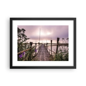 Pôster com moldura preta - Paz e tranquilidade da Ásia - 40x30 cm