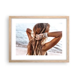 Pôster com moldura de carvalho claro - Irmã da água e do sol - 40x30 cm