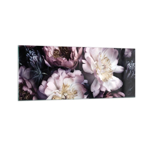 Quadro em vidro - Bouquet à moda antiga - 100x40 cm