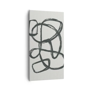 Quadro em tela - Abstração em loop - 55x100 cm