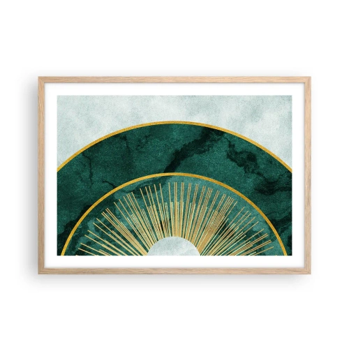 Pôster com moldura de carvalho claro - Outro sistema solar - 70x50 cm