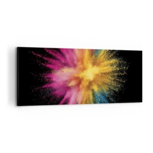 Quadro em tela - O nascimento das cores  - 100x40 cm