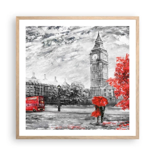 Pôster com moldura de carvalho claro - Um dia emocionante - 60x60 cm