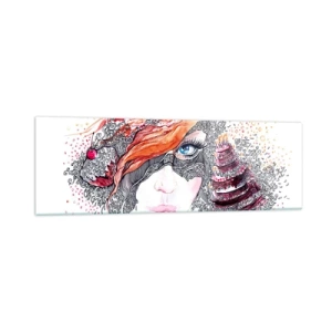Quadro em vidro - Com ela, todos os dias são dias de festa - 160x50 cm