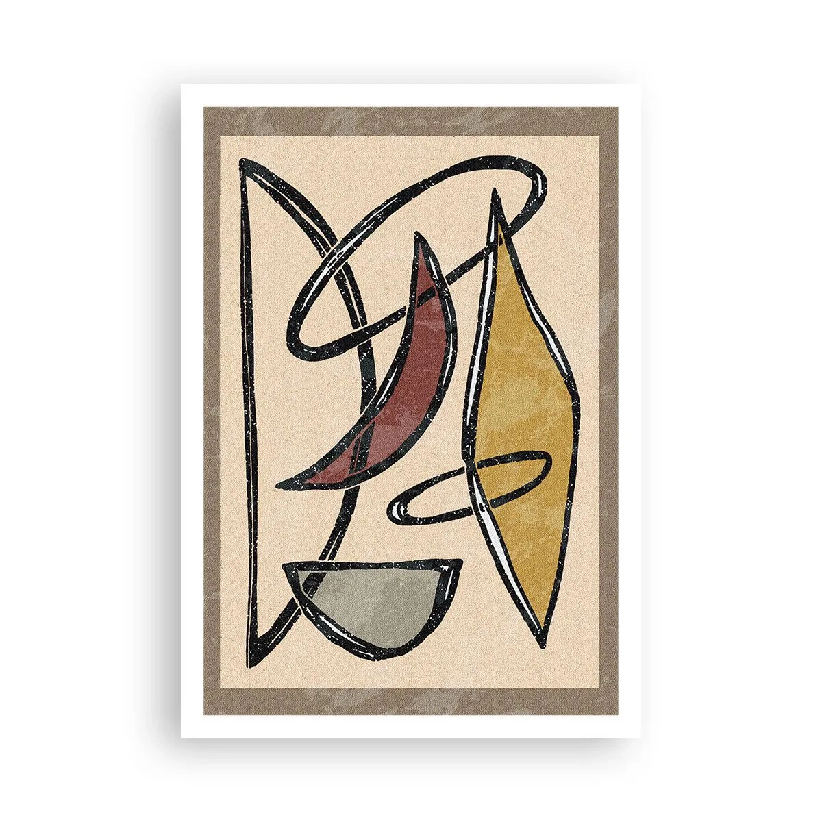 Pôster - Composição – arcos e ovais - 70x100 cm