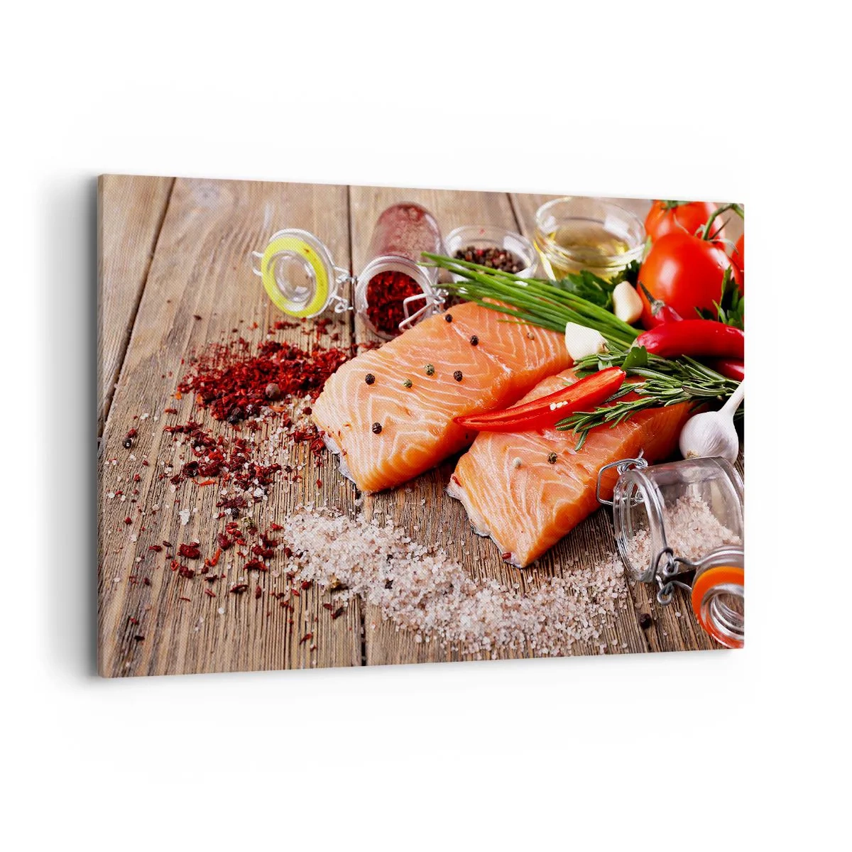 Quadro em tela - Aventura norueguesa na cozinha - 120x80 cm