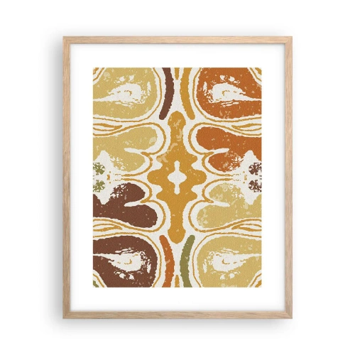 Pôster com moldura de carvalho claro - Abstração sentimental - 40x50 cm