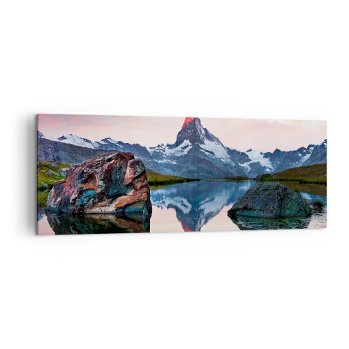 Quadro em tela - O coração das montanhas é quente - 140x50 cm