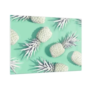 Quadro em vidro - Vão muito bem com a hortelã - 100x70 cm