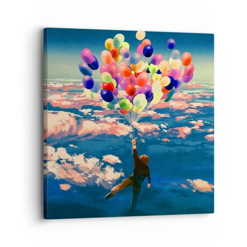 Quadro em tela - Um sonho de infância tornado realidade - 30x30 cm