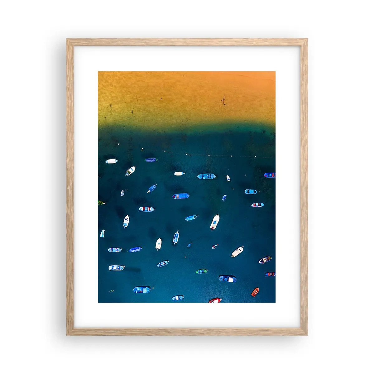 Pôster com moldura de carvalho claro - Jogo de férias - 40x50 cm