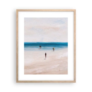 Pôster com moldura de carvalho claro - Uma necessidade natural - 40x50 cm