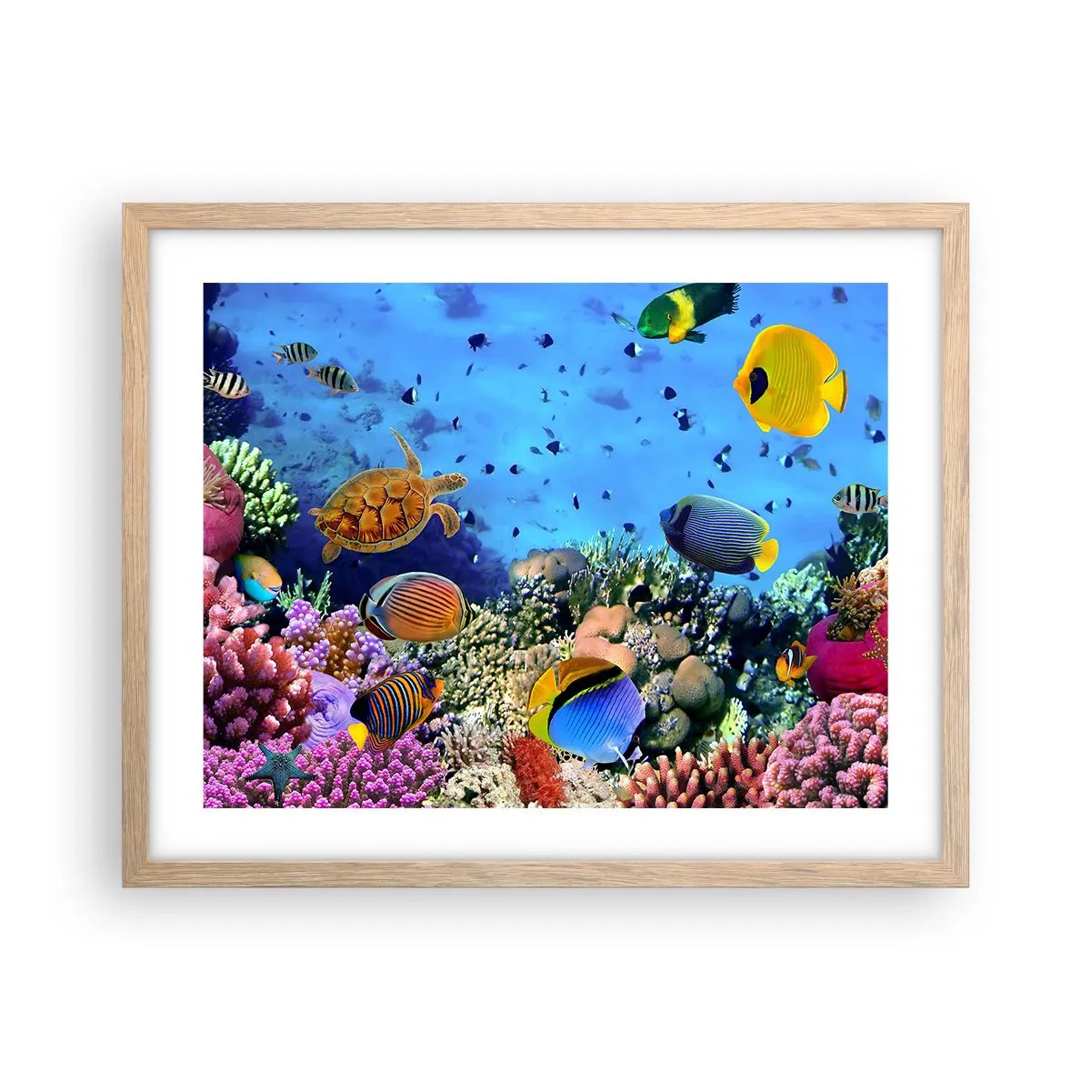 Pôster com moldura de carvalho claro - E o que sabemos sobre a vida... - 50x40 cm