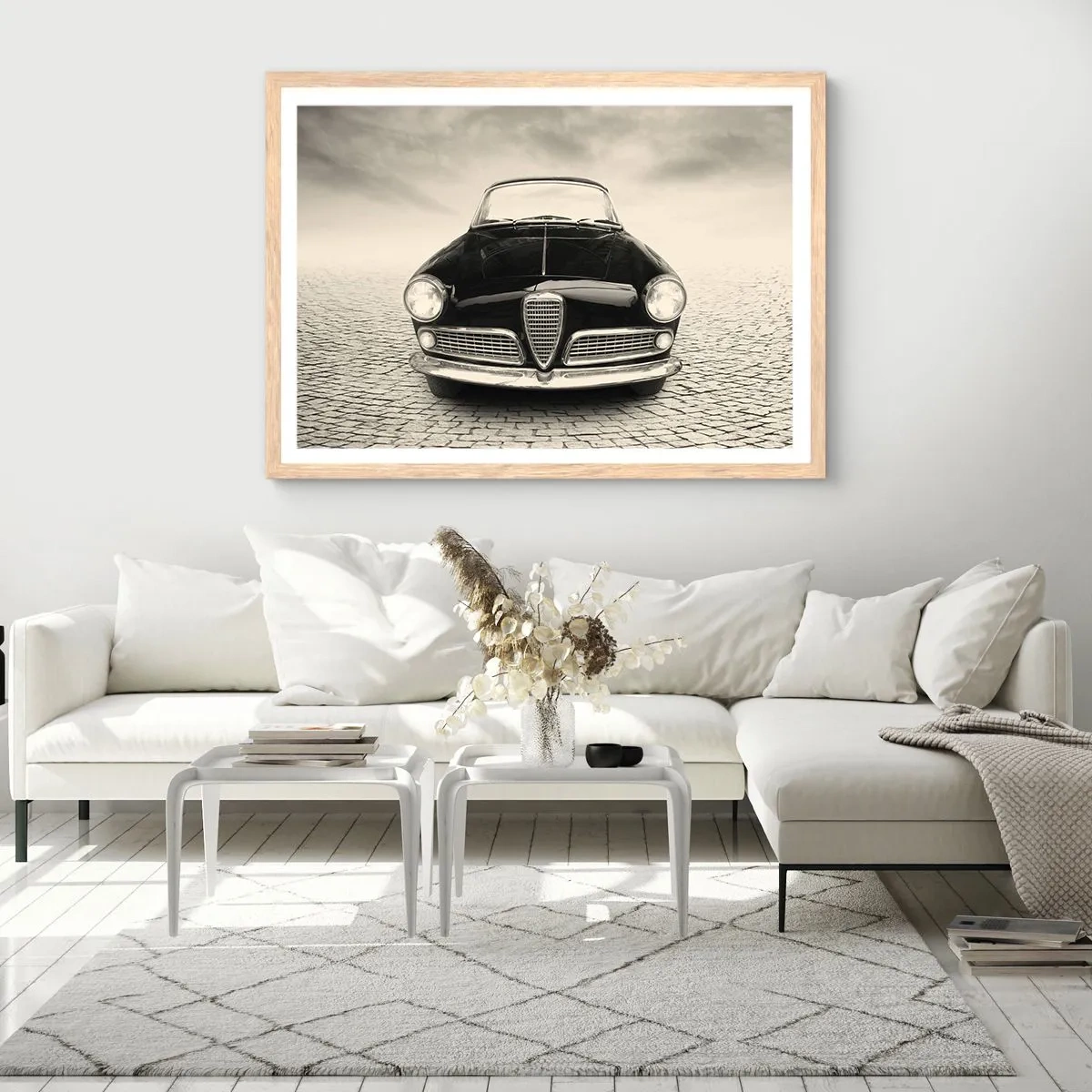 Pôster com moldura de carvalho claro - E como não me amar? - 100x70 cm