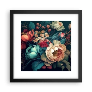 Pôster com moldura preta - Charme do século 19 - 30x30 cm