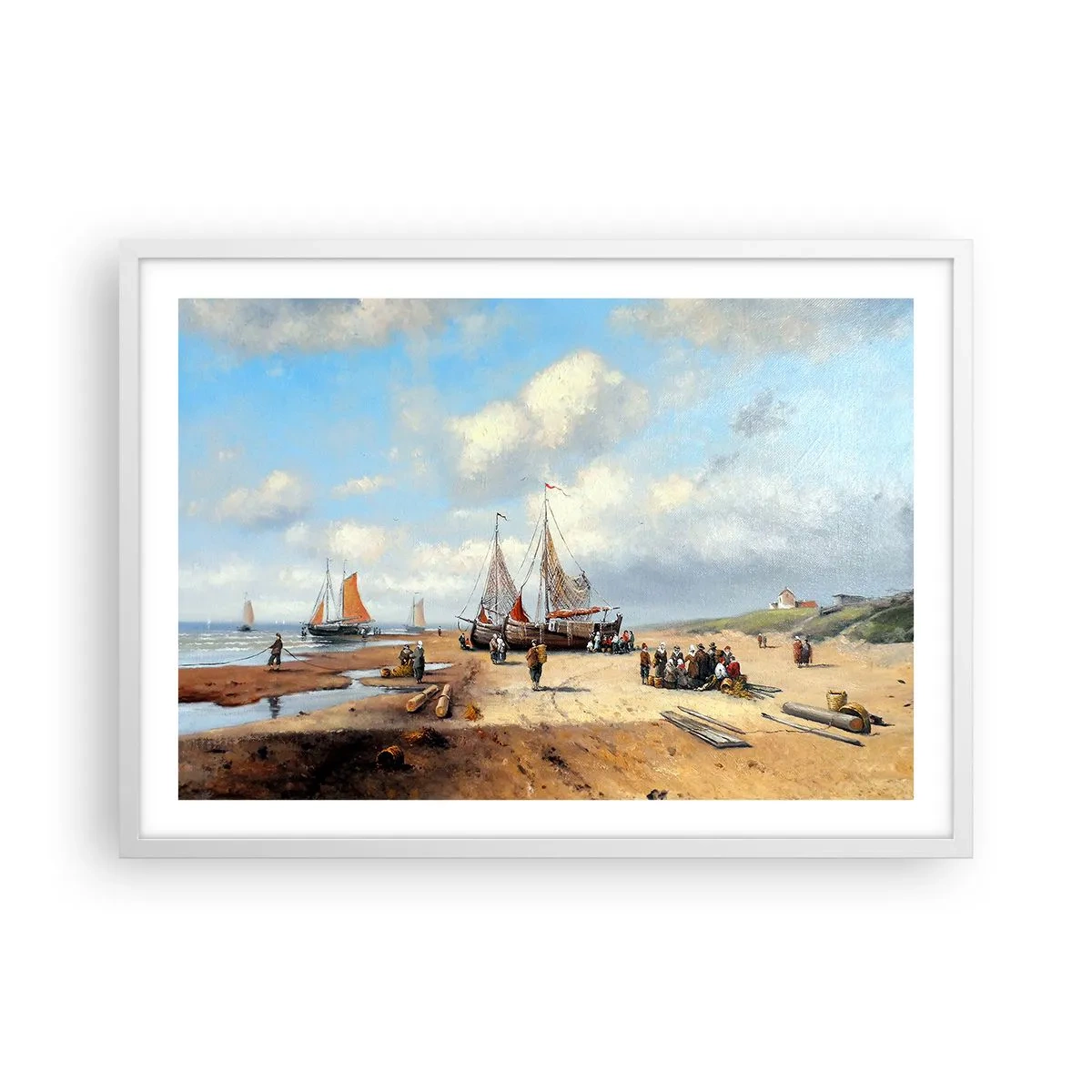 Pôster em moldura branca - Pós-caça bem-sucedida - 70x50 cm