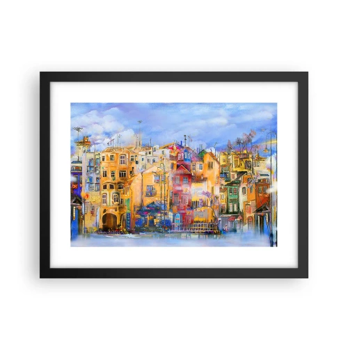 Pôster com moldura preta - Estamos juntos - 40x30 cm