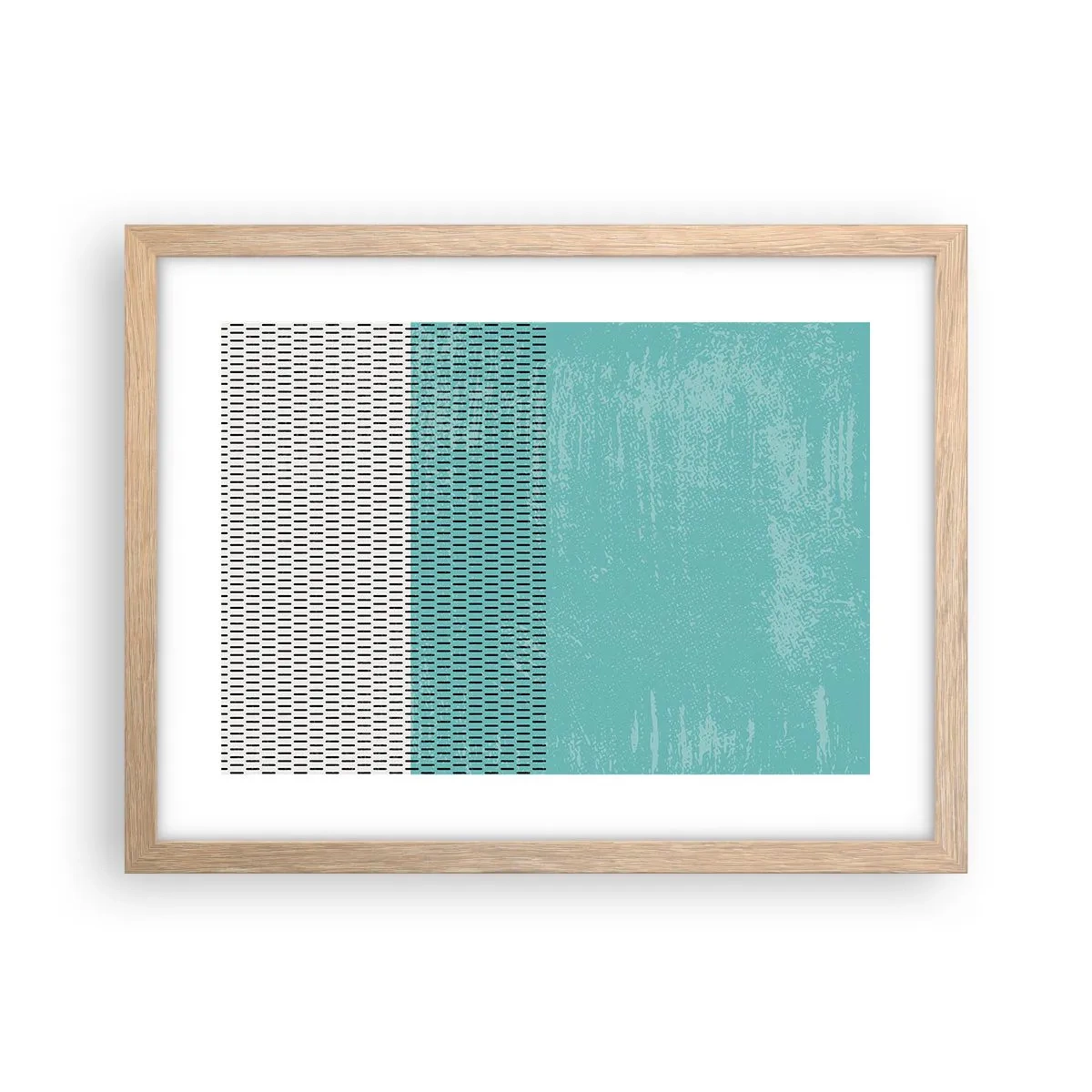 Pôster com moldura de carvalho claro - Composição equilibrada - 40x30 cm