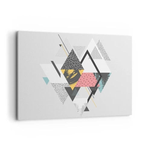 Quadro em tela - Variações do triângulo e losango - 100x70 cm