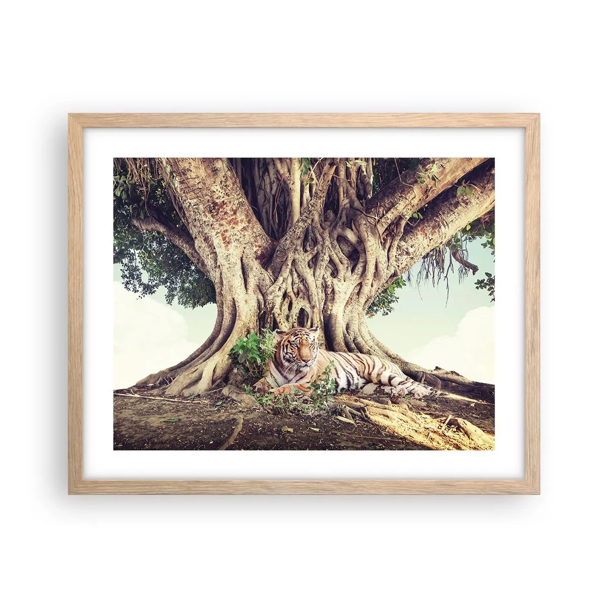 Pôster com moldura de carvalho claro - Vista do livro de Gênesis - 50x40 cm