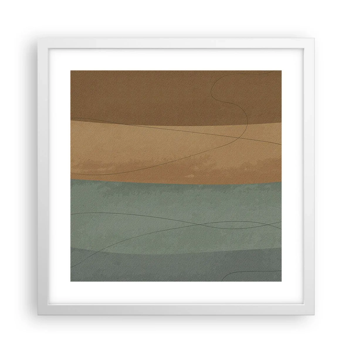 Pôster em moldura branca - Composição horizontal - 40x40 cm