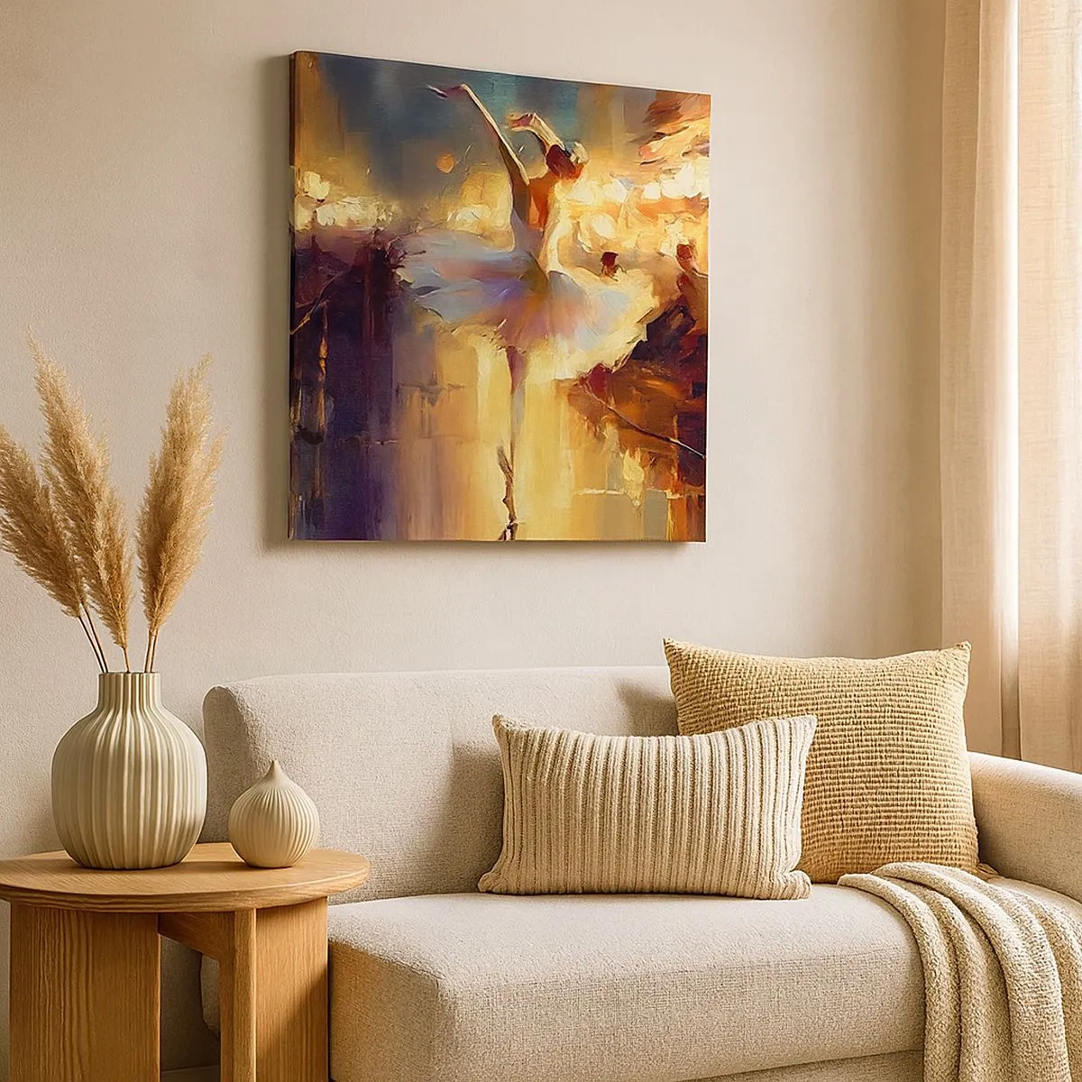 Quadro em tela - Milagre na rua - 30x30 cm